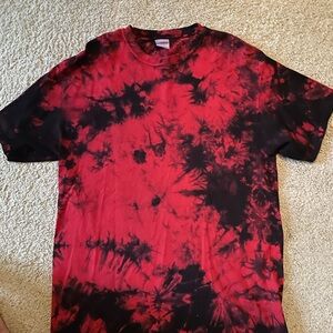 Red and Black Tie-Dye Men's Shirt, Large, Target Branded